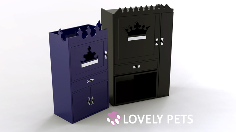 Design produit d'un meuble pour chien et chat. Designer mobilier sur Orléans